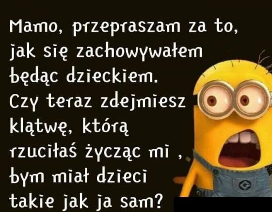 Minionek z przeprosinami